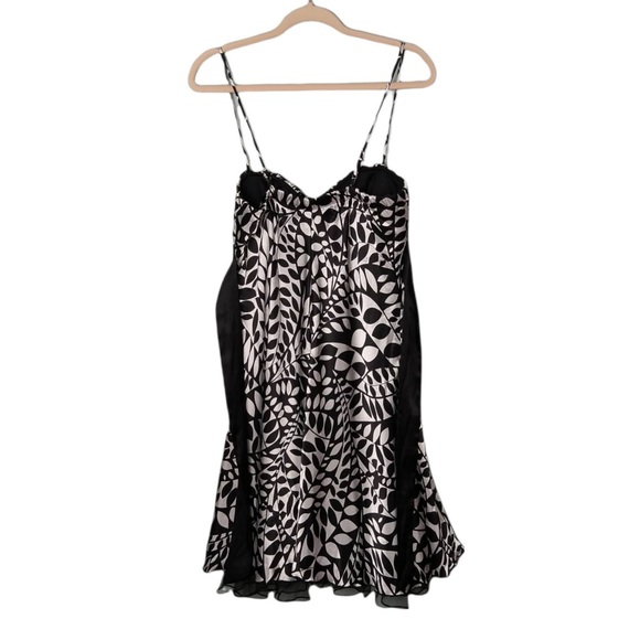 SPEECHLESS Juniors Sz 9 Black White Leaf Print Dress A-Line Knee Length Straps - Picture 3 of 10